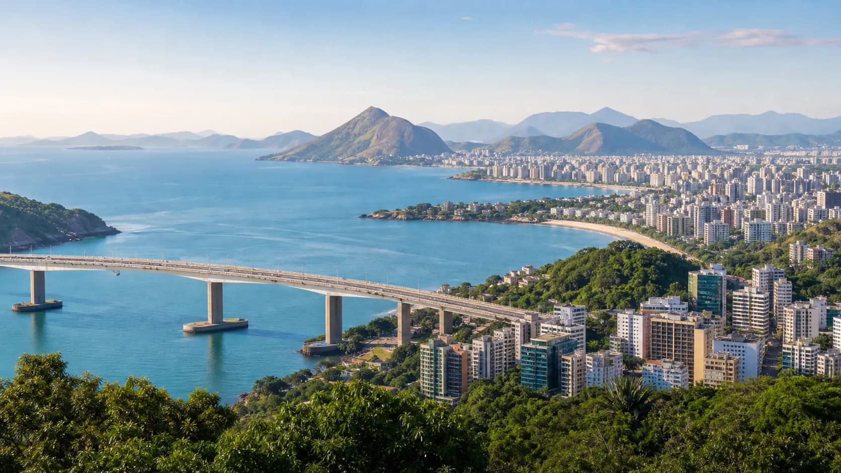 Vista panorâmica da região da Grande Vitória